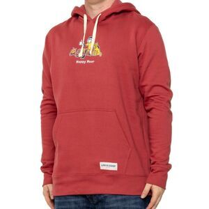 Life is Good NWT Sz L Faded Red Happy Hour Fleece Hoodie